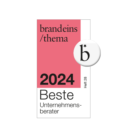 Seal of Recognition for brandeins' Best Management Consultants 2024