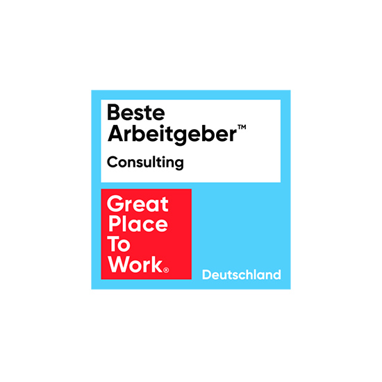 Siegel von Great Place to Work für Beste Arbeitgeber Consulting
