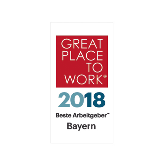 Das Siegel für Great Place to Work 2018 Beste Arbeitgeber Bayern