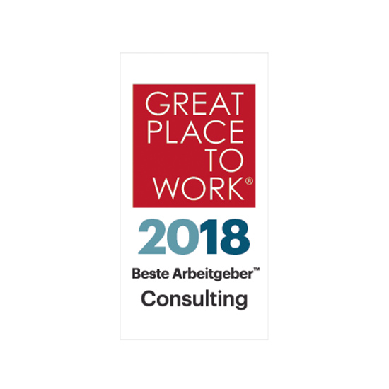 Siegel für Great Place to Work 2018 Beste Arbeitgeber Consulting