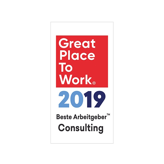 Siegel für Great Place to Work 2019 Beste Arbeitgeber Consulting