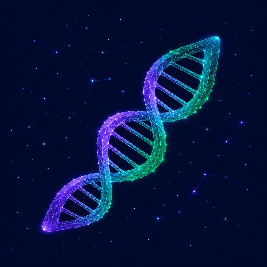 Die Branche Healthcare dargestellt durch einen DNA-Strang