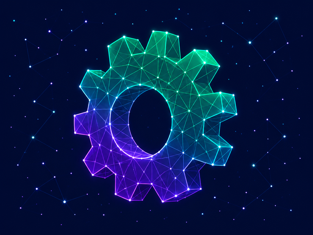 Industry and mechanical engineering, symbolized by a gear
