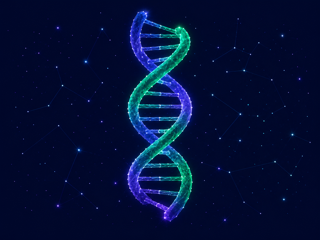 Die Branche Healthcare dargestellt durch eine DNA-Spirale